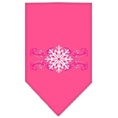 UNCONDITIONAL LOVE Pink Snowflake Swirls Screen Print Bandana Bright Pink Large UN787131